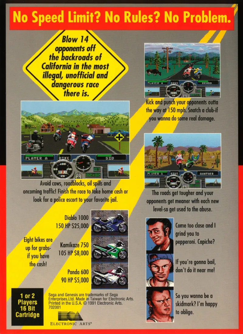 Road Rash box back