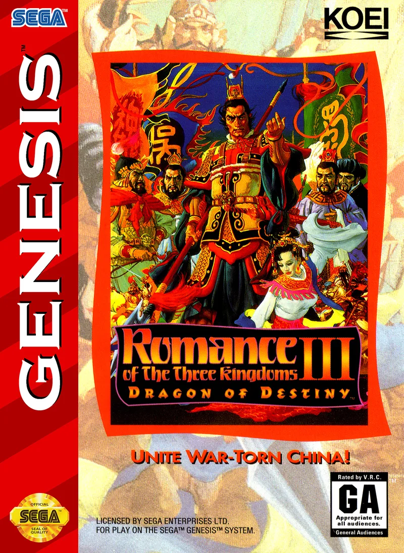 Romance of the Three Kingdoms III: Dragon of Destiny box art