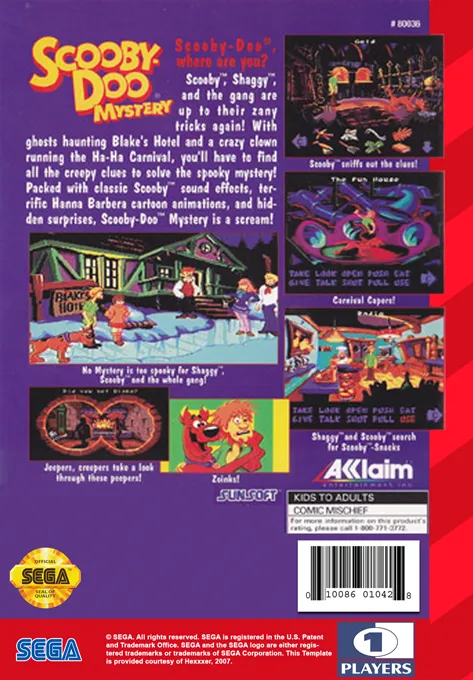 Scooby-Doo Mystery box back