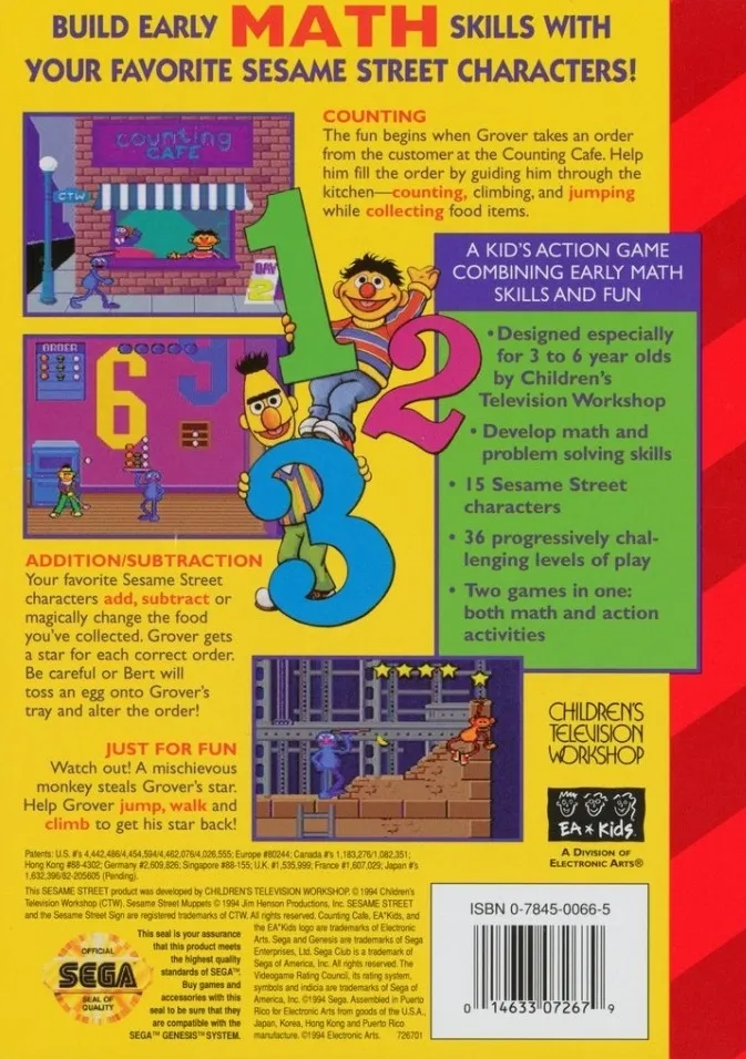 Sesame Street Counting Cafe box back