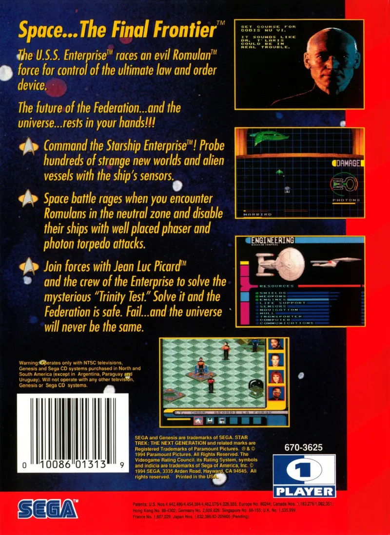 Star Trek: The Next Generation - Echoes from the Past box back