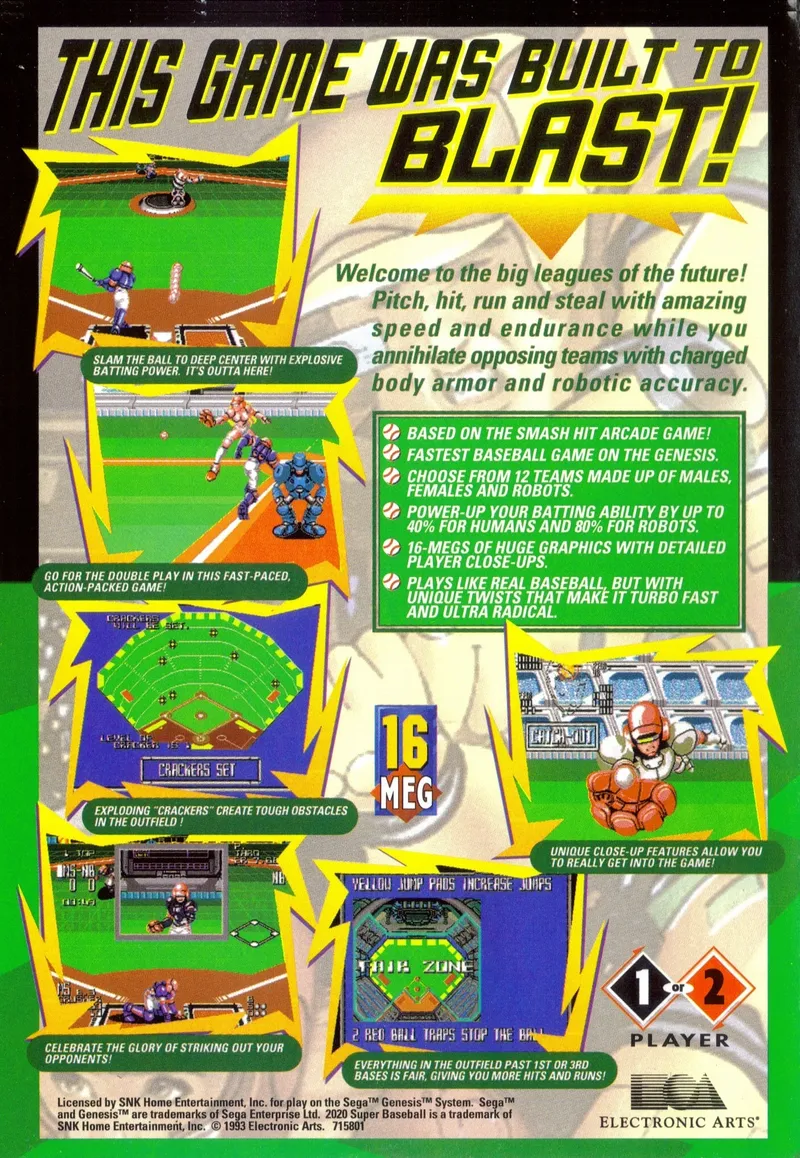 Super Baseball 2020 box back