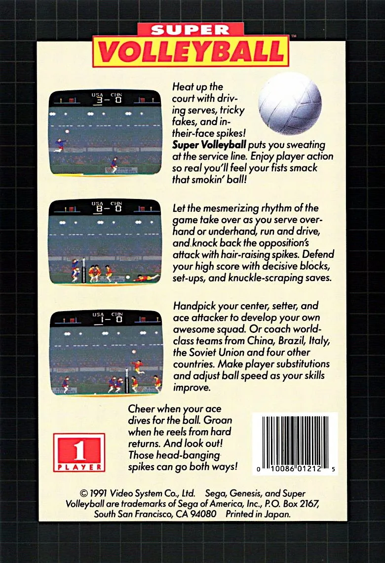 Super Volleyball box back