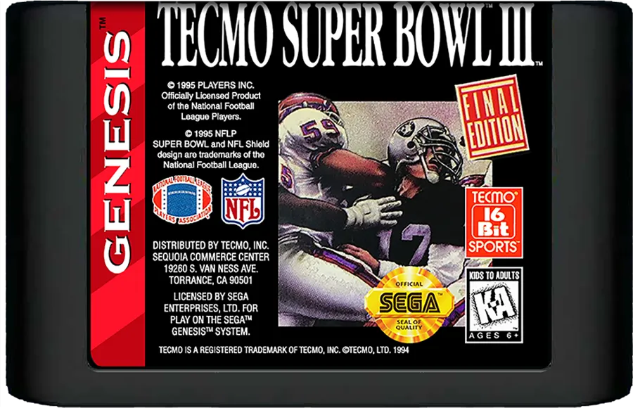 Tecmo Super Bowl III: Final Edition cart