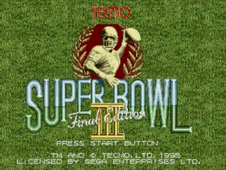 Tecmo Super Bowl III: Final Edition screenshot