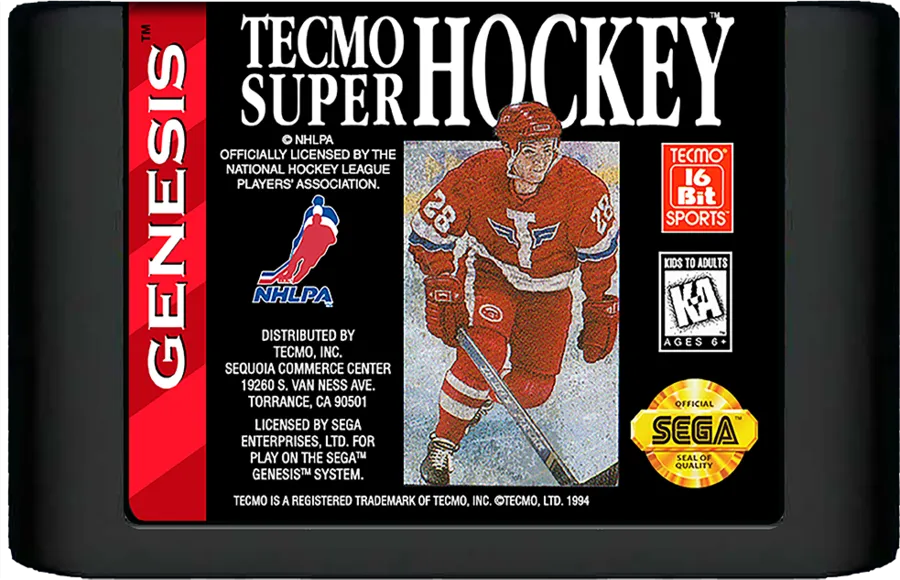 Tecmo Super Hockey cart