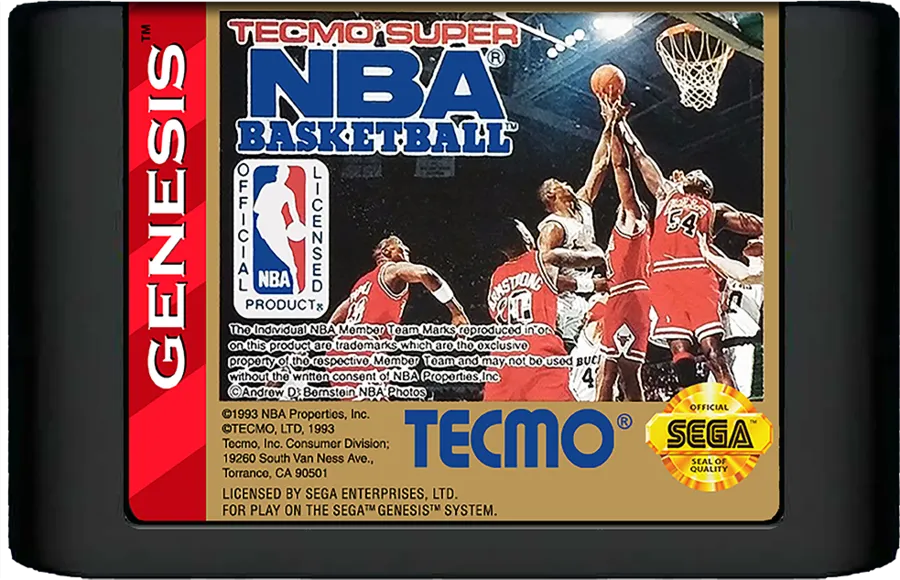 Tecmo Super NBA Basketball cart