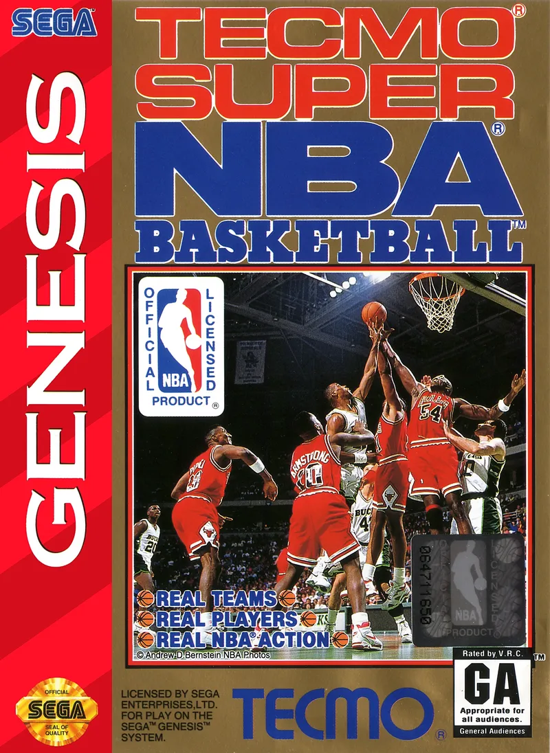 Tecmo Super NBA Basketball box art