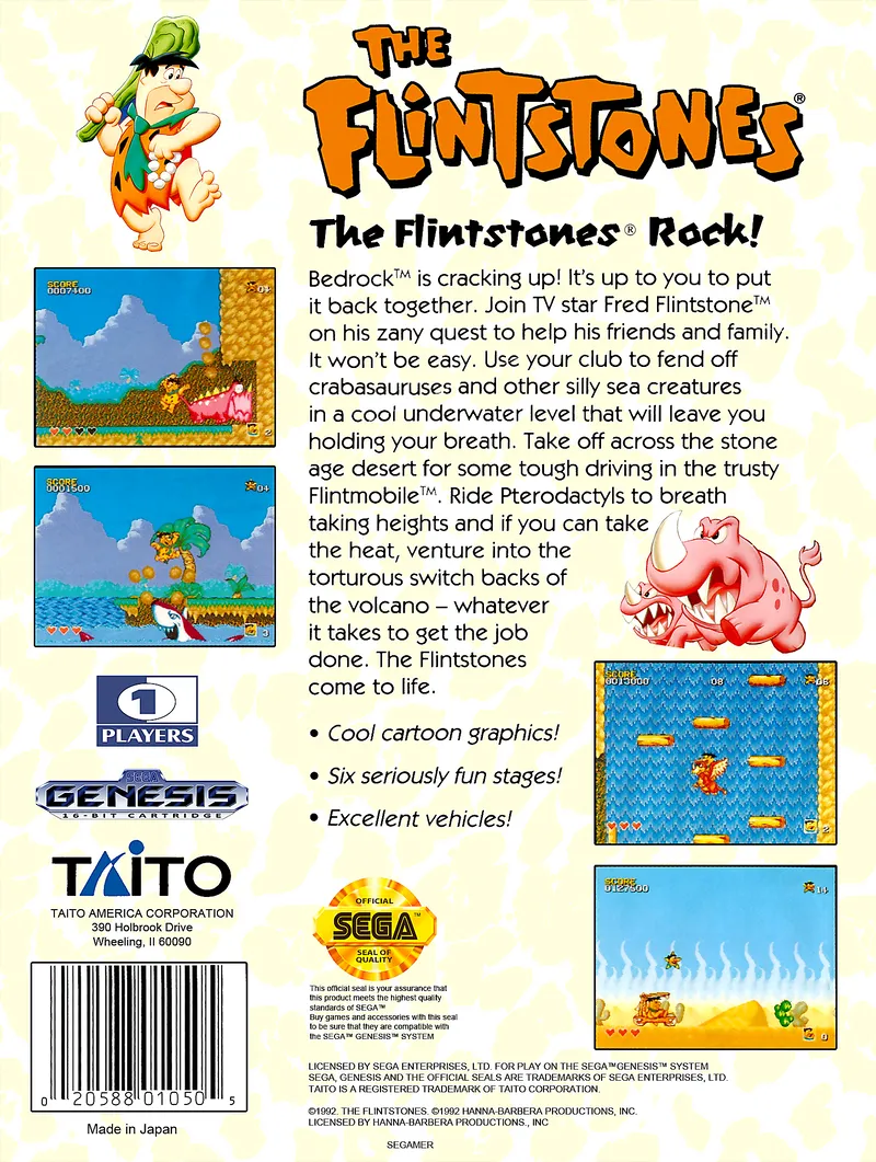 The Flintstones box back