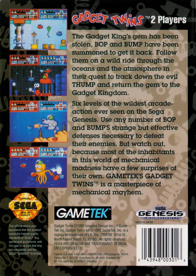 Gadget Twins box back