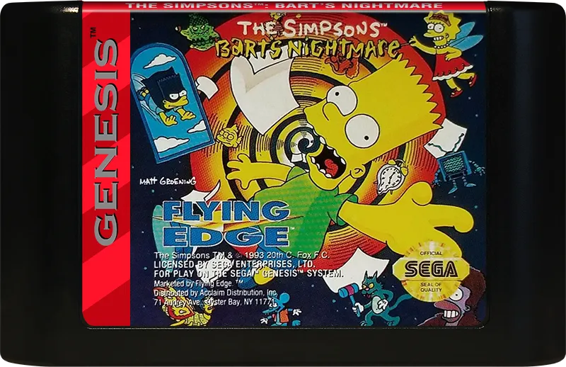 The Simpsons: Bart's Nightmare cart