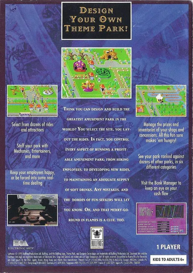 Theme Park box back