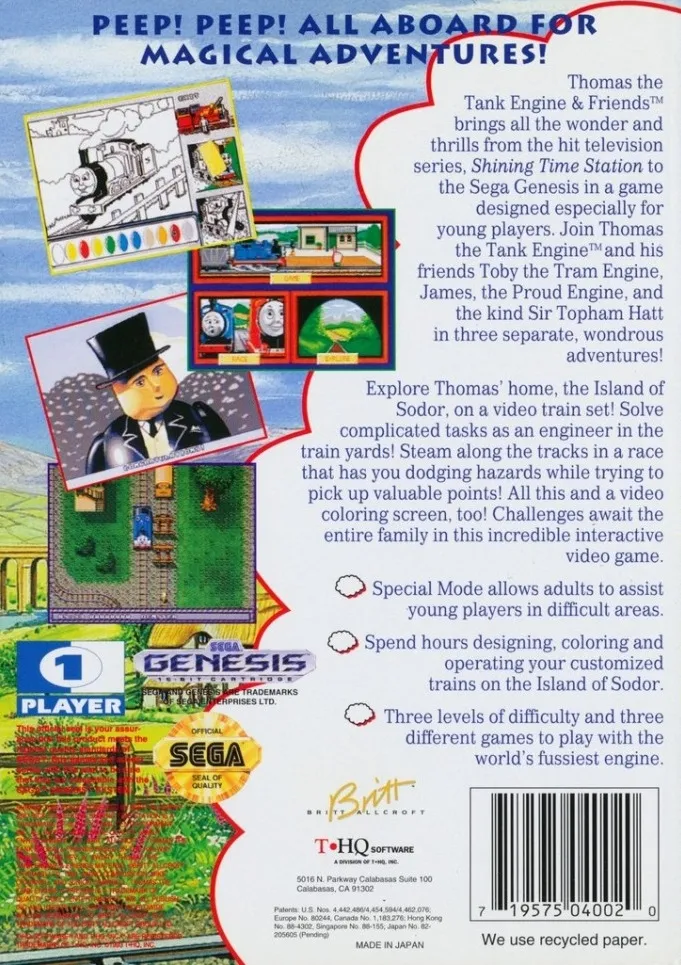 Thomas the Tank Engine & Friends box back