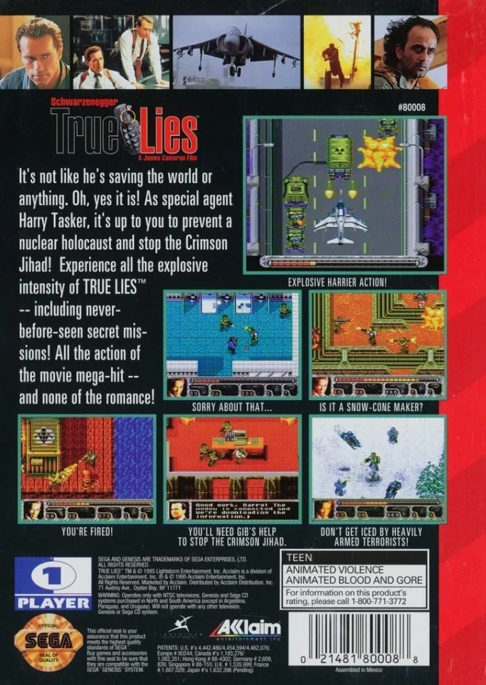 True Lies box back
