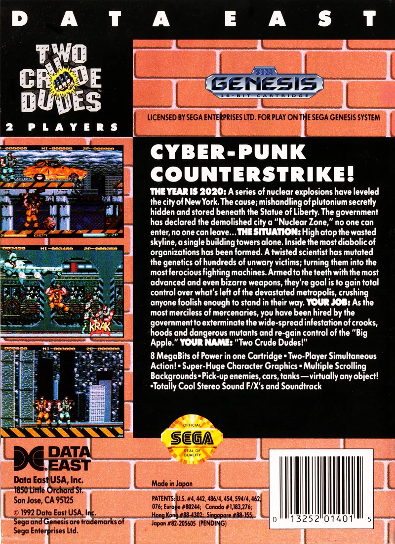 Two Crude Dudes box back