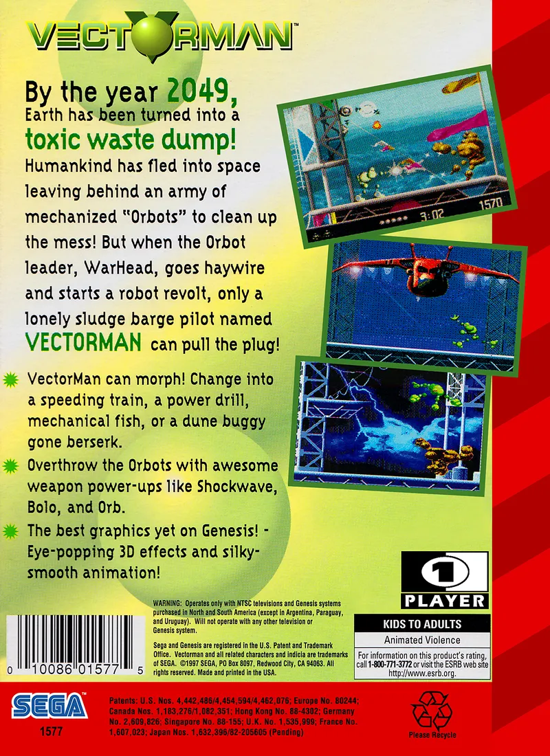 Vectorman box back