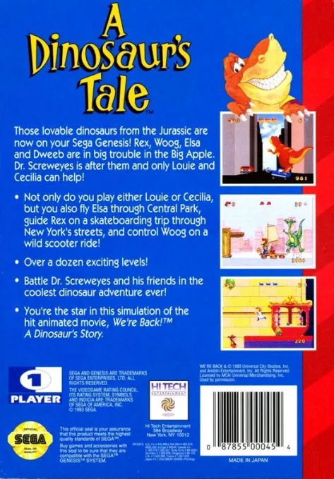 A Dinosaur's Tale box back