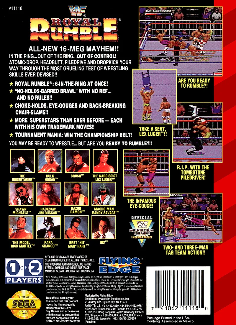 WWF Royal Rumble box back