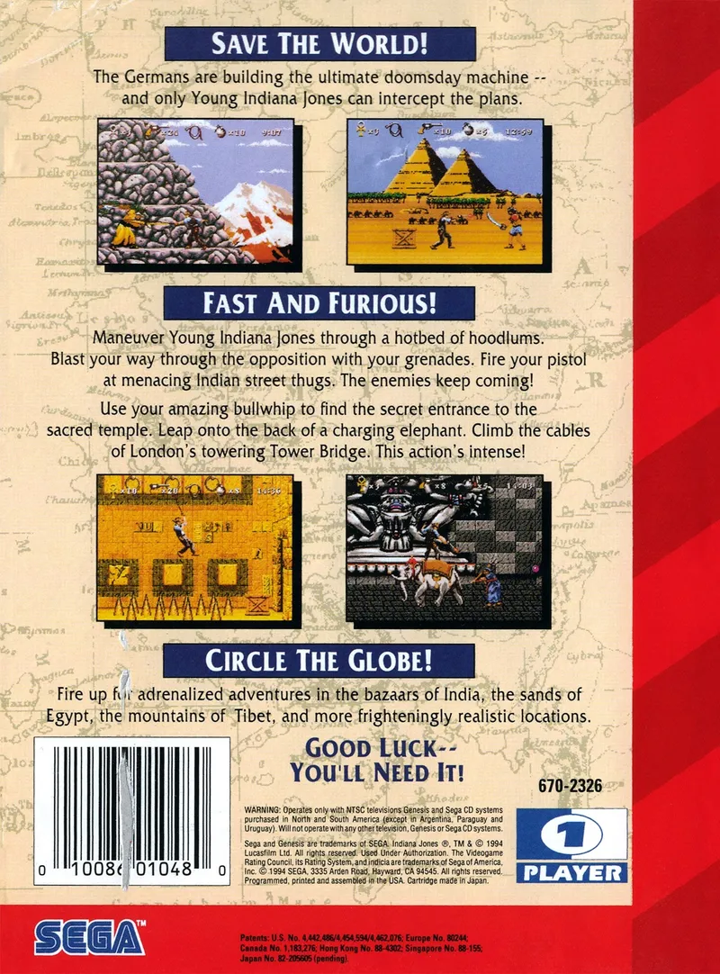 Instruments of Chaos Starring Young Indiana Jones box back