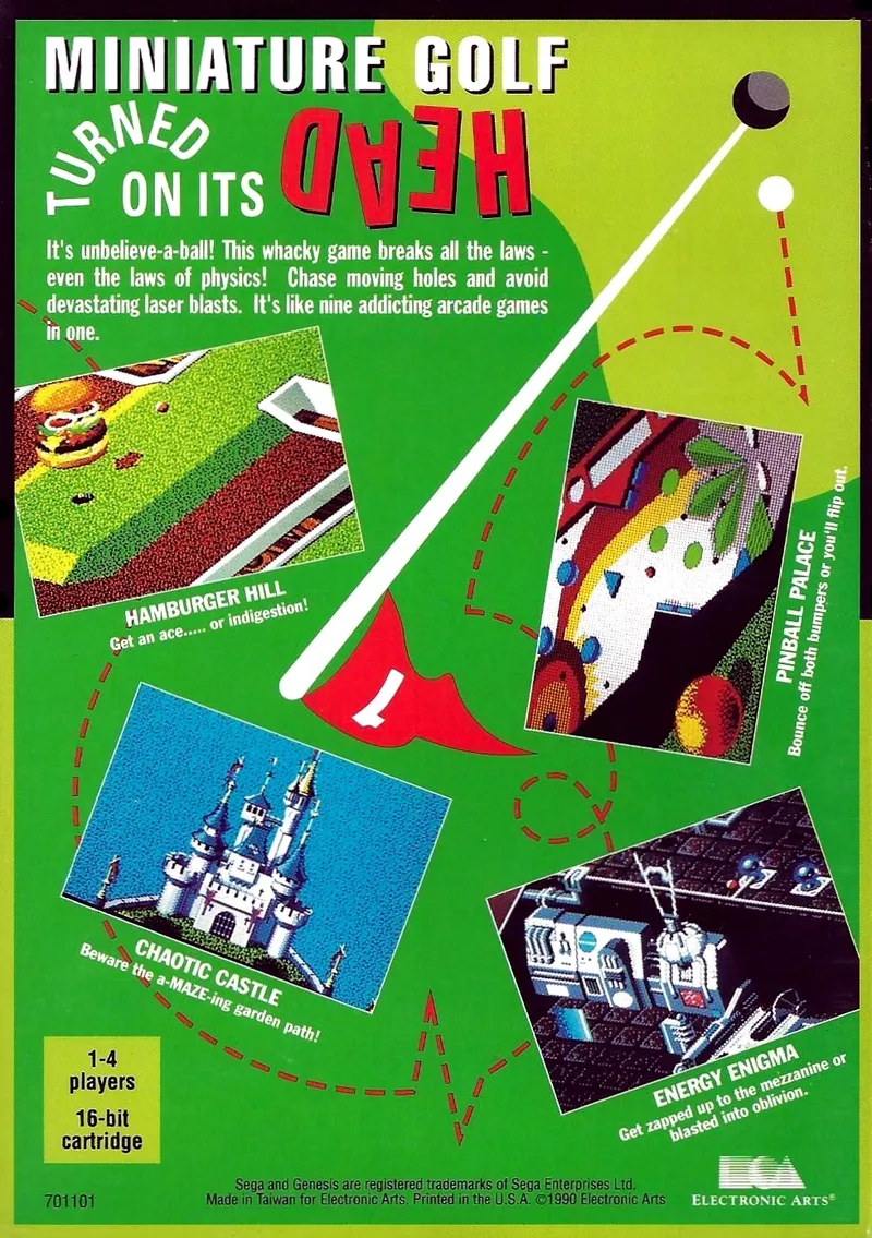 Zany Golf box back
