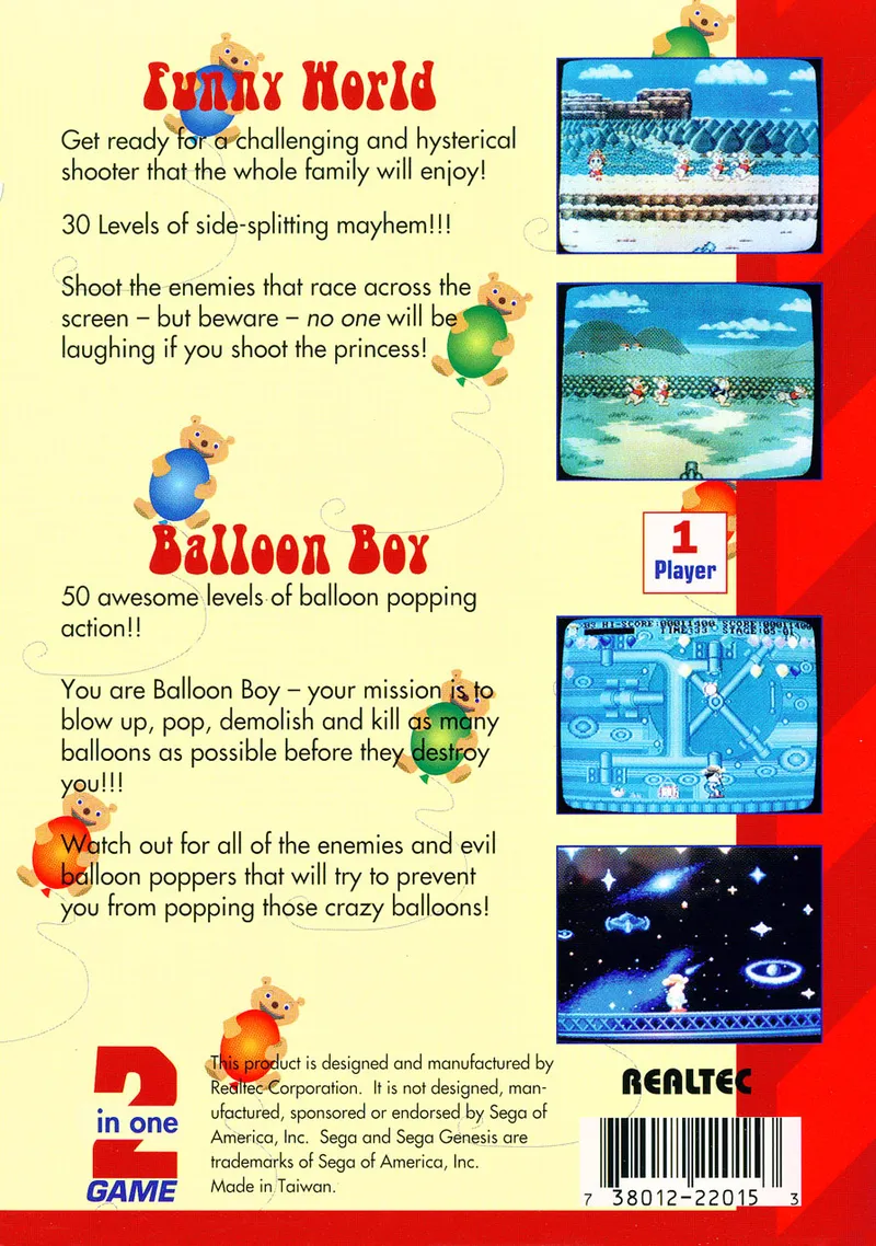 Funny World & Balloon Boy box back