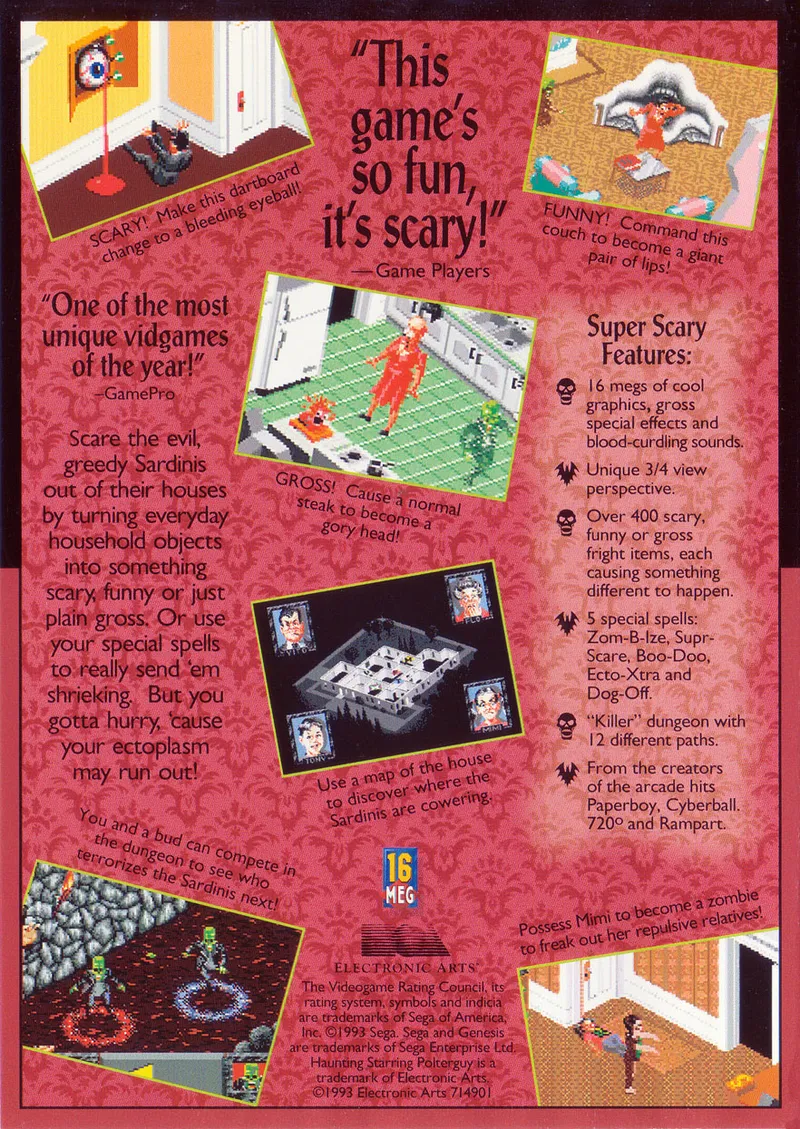 Haunting Starring Polterguy box back