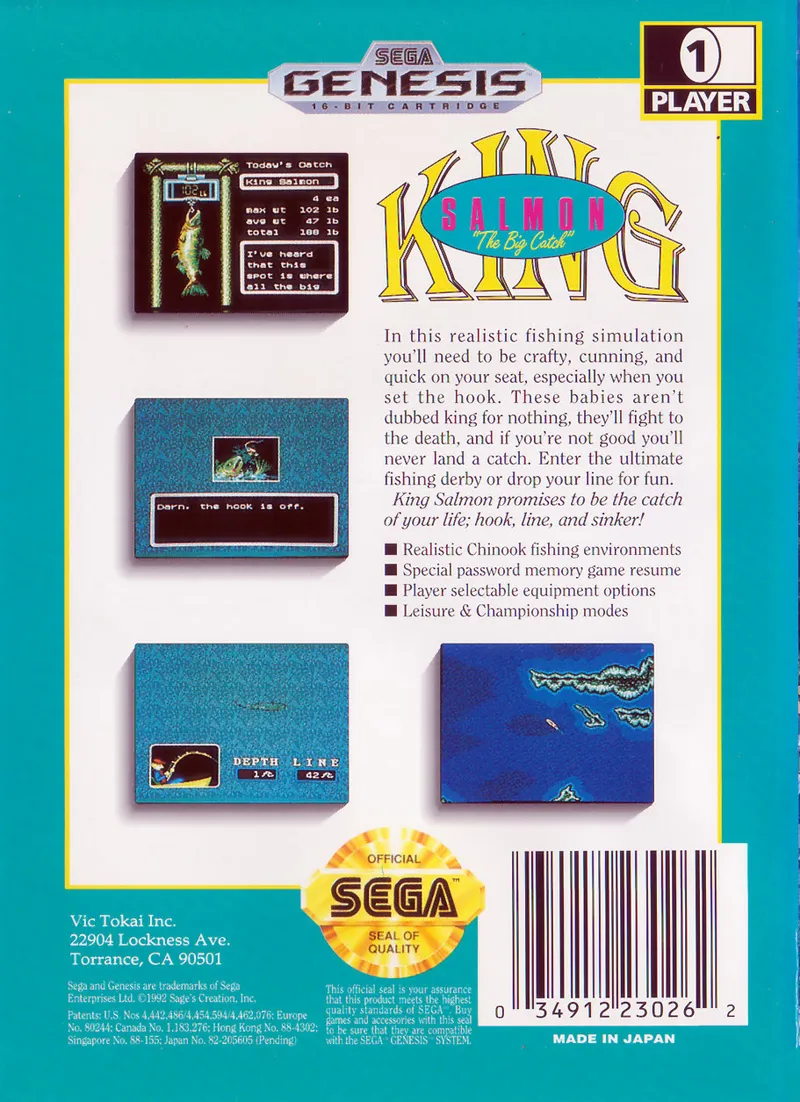 King Salmon: The Big Catch box back