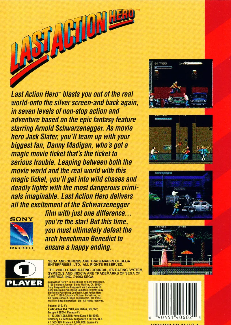 Last Action Hero box back
