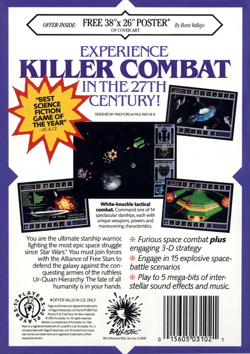 Star Control box back