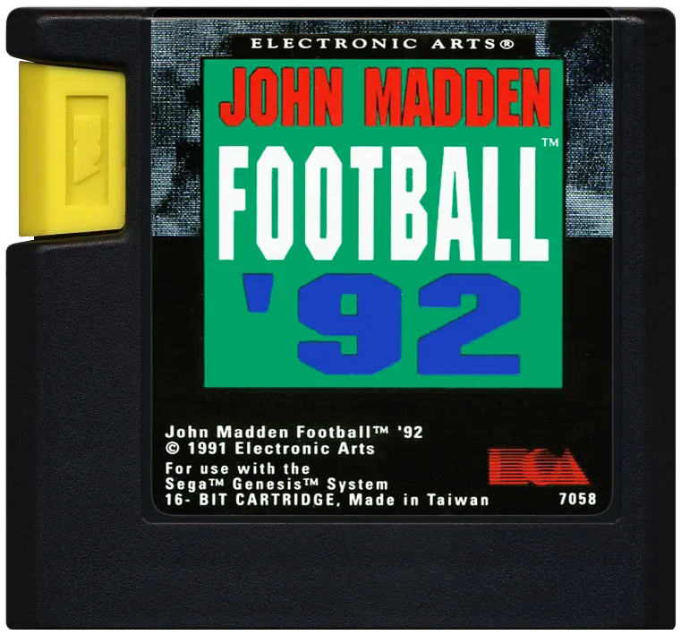 John Madden Football '92 cart