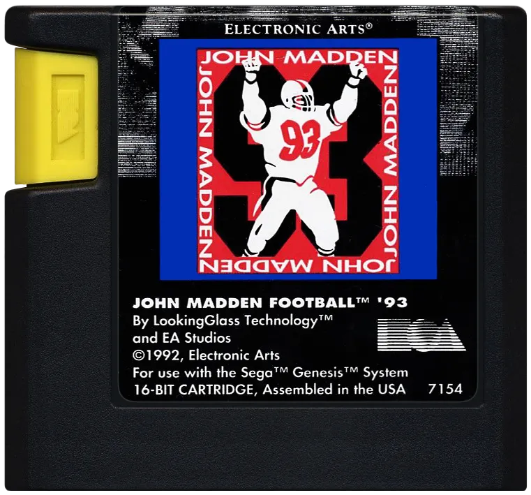 John Madden Football '93 cart