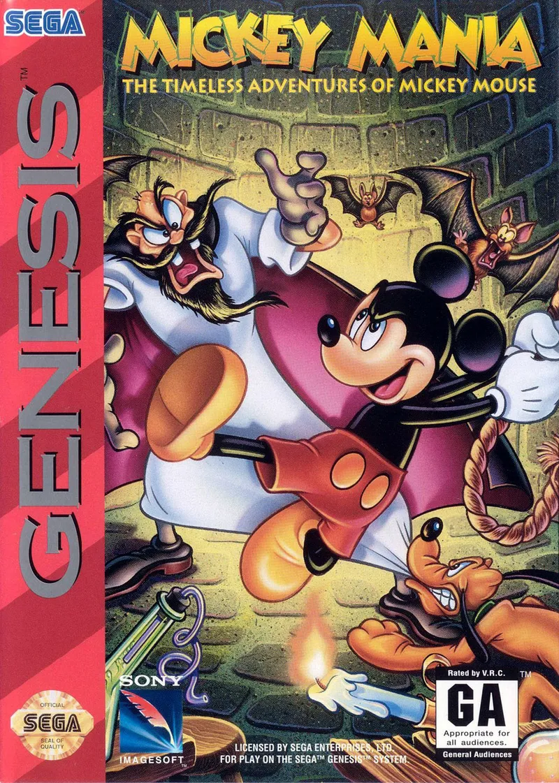 Mickey Mania: The Timeless Adventures of Mickey Mouse box art