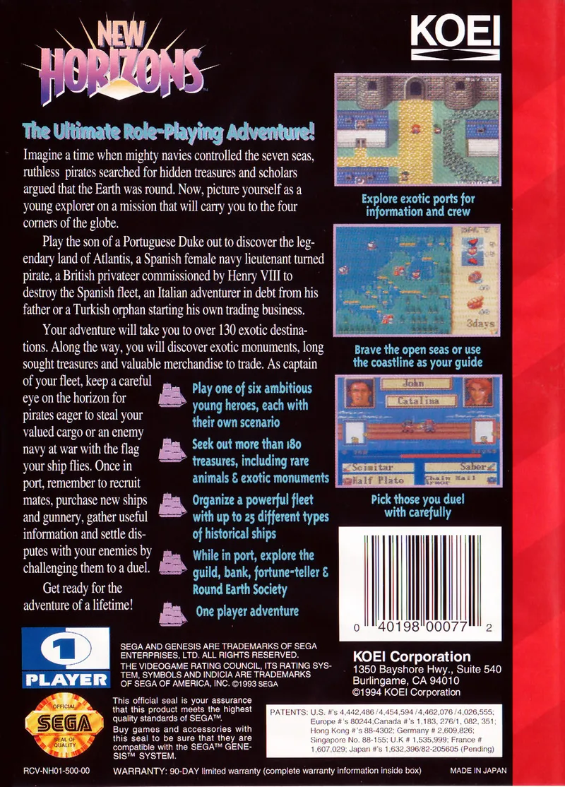 New Horizons box back
