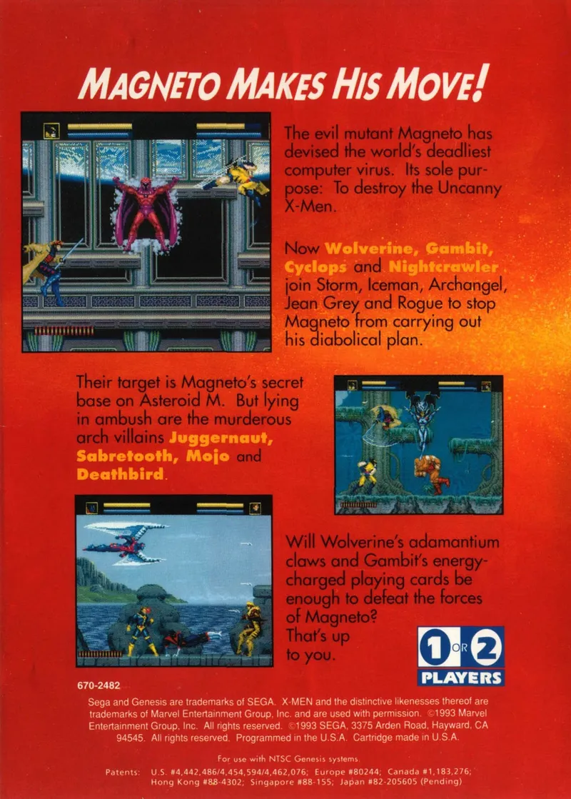 X-Men box back