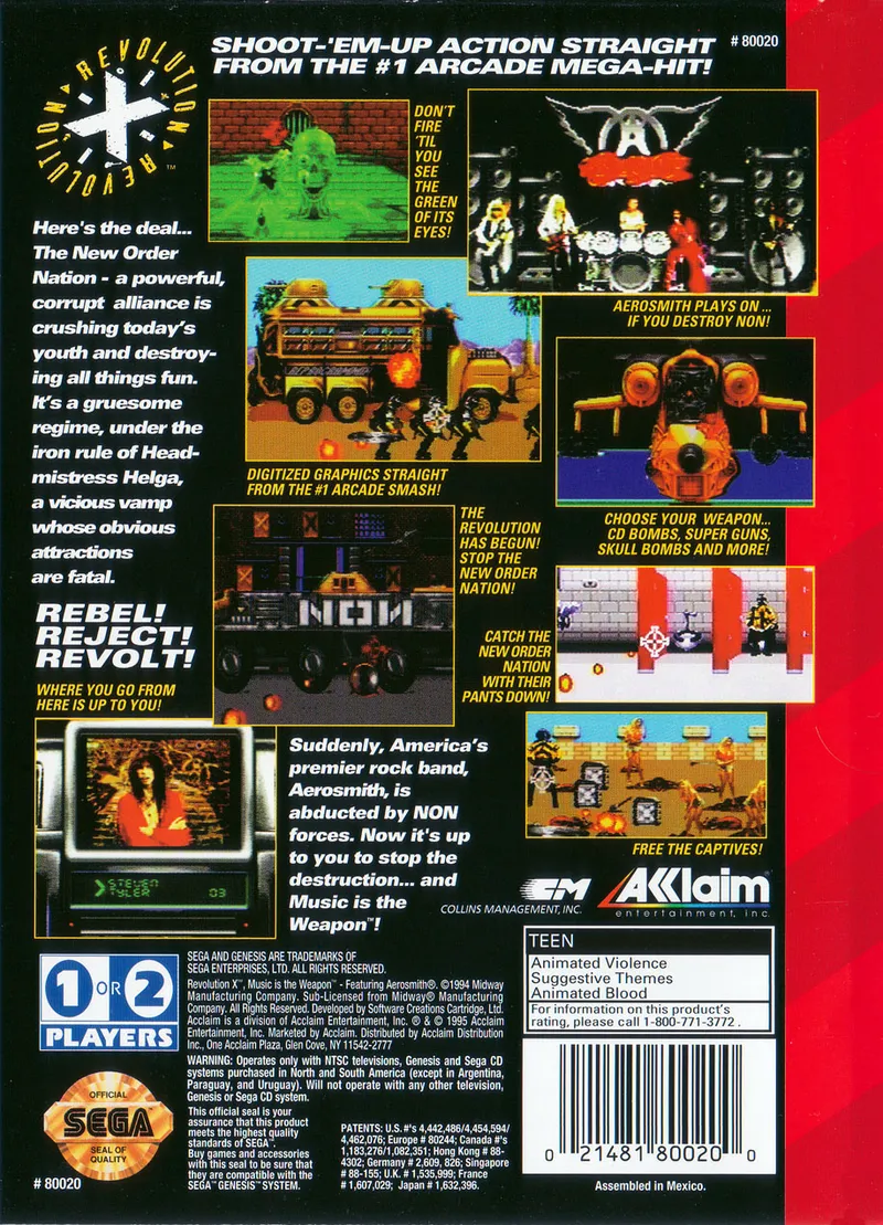 Revolution X box back
