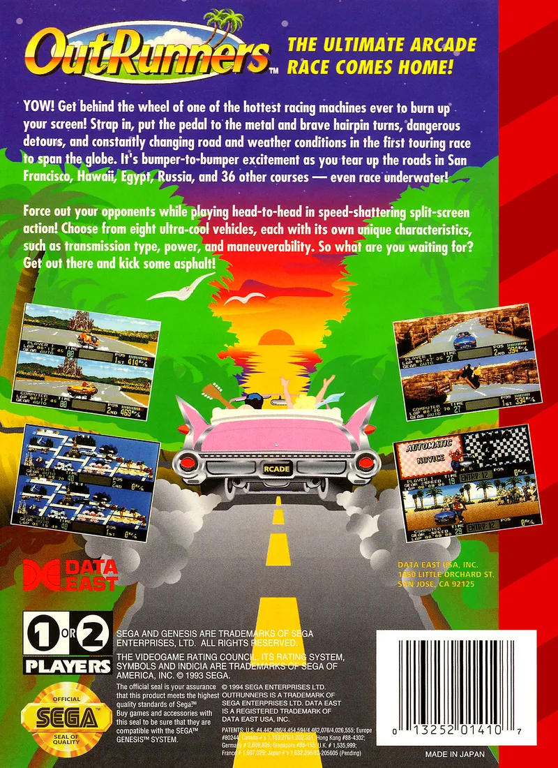 OutRunners box back