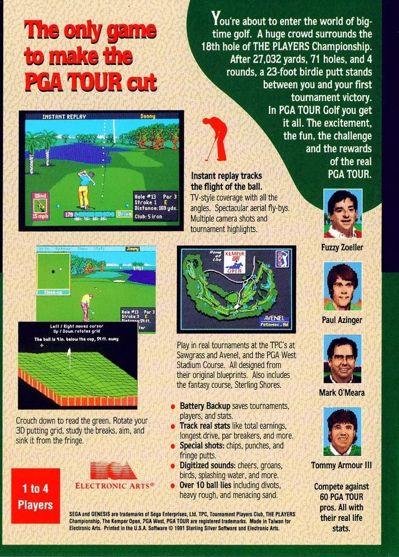 PGA Tour Golf box back