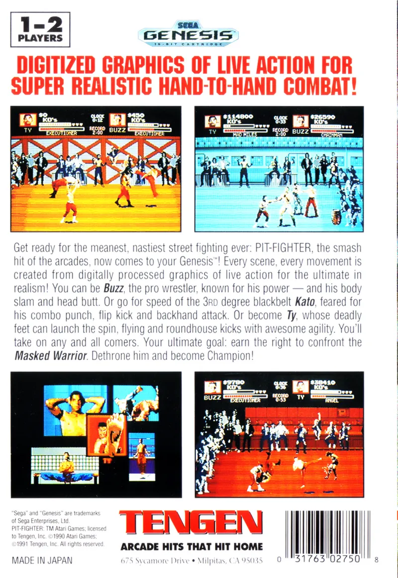 Pit-Fighter box back