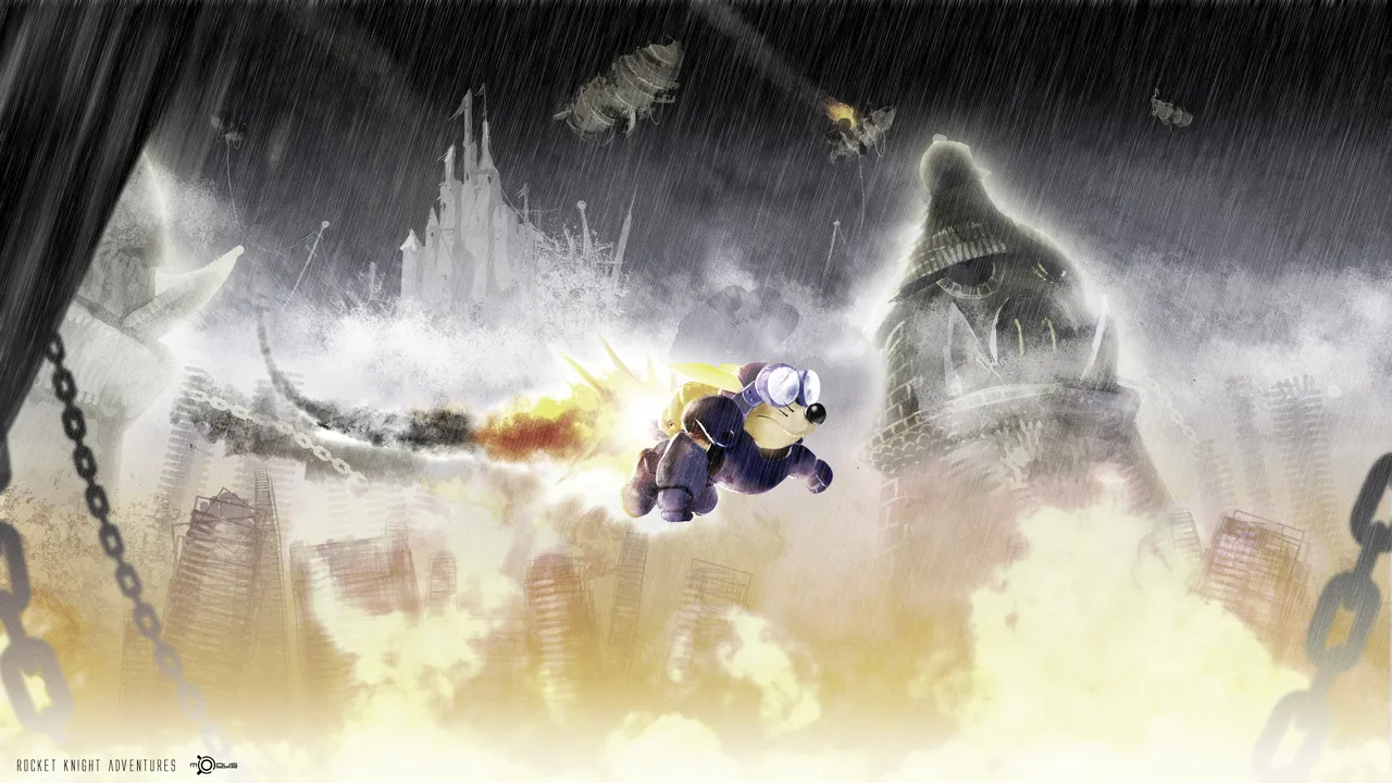 Backdrop artwork for Rocket Knight Adventures