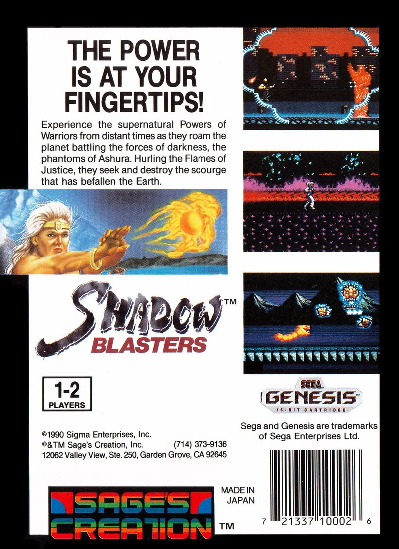 Shadow Blasters box back