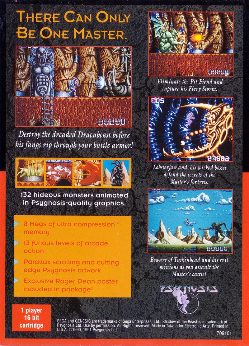 Shadow of the Beast box back