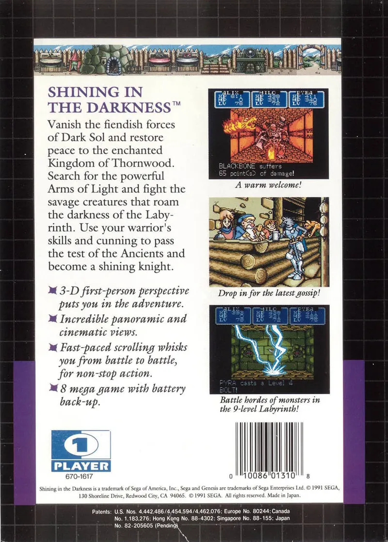Shining in the Darkness box back