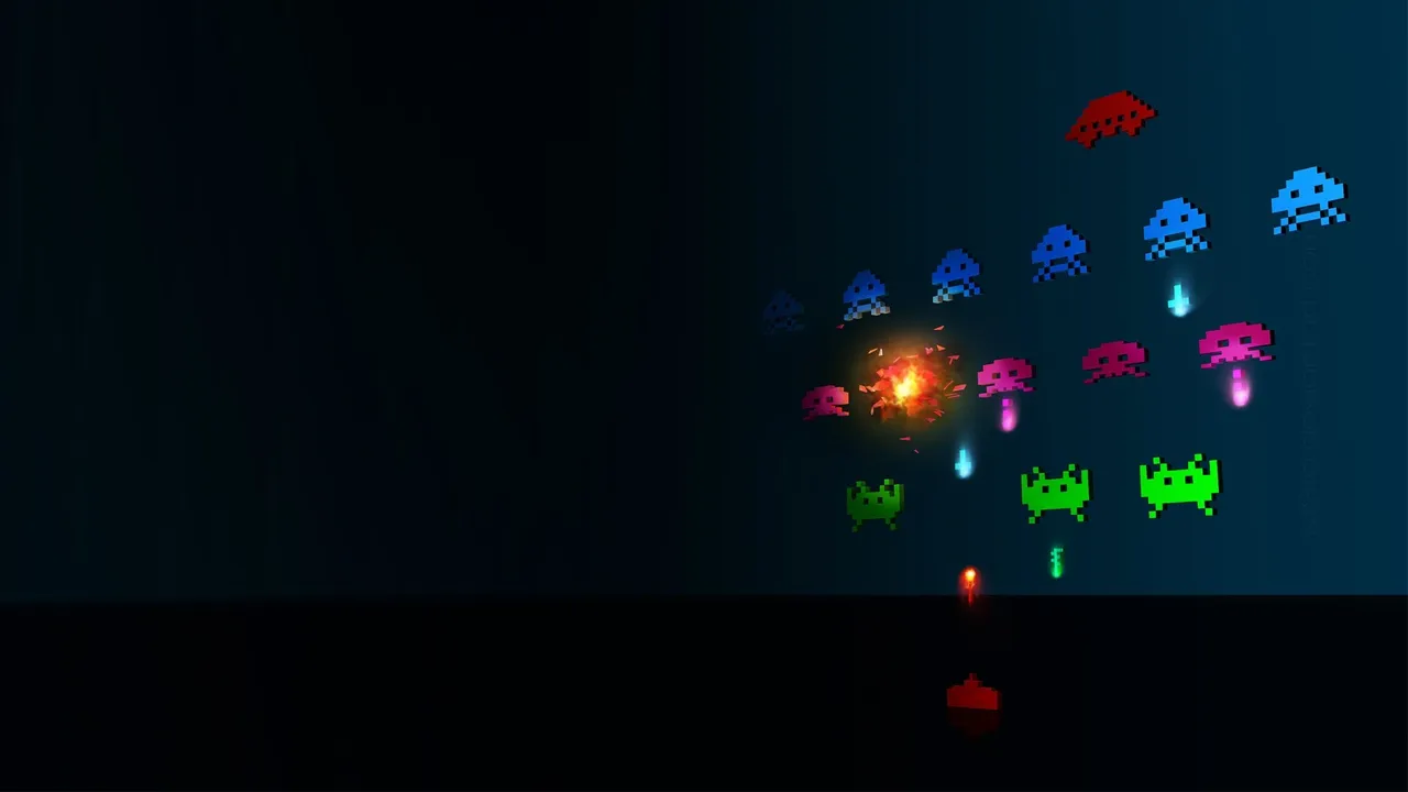 Backdrop artwork for Space Invaders '91