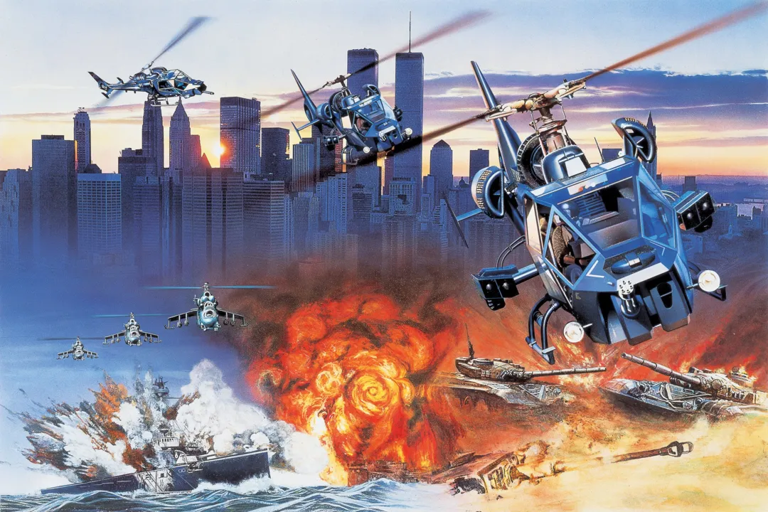 Backdrop artwork for Super Thunder Blade