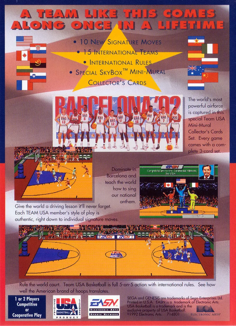 Team USA Basketball box back