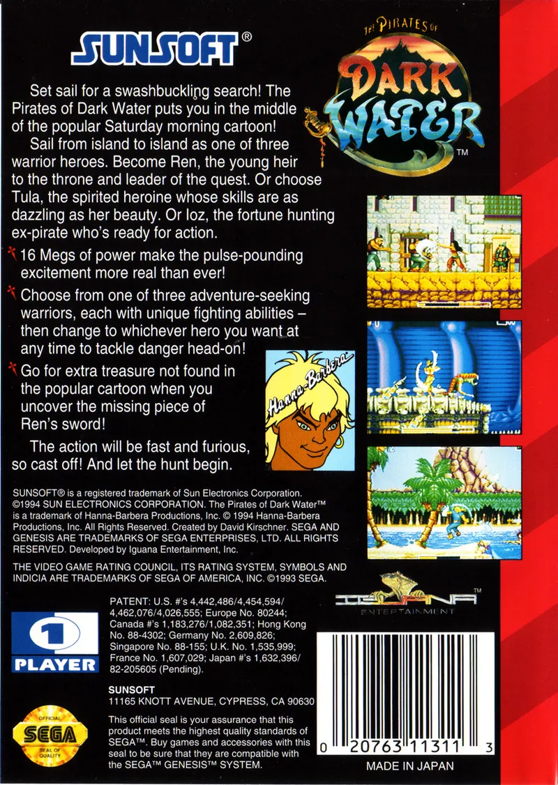 The Pirates of Dark Water box back