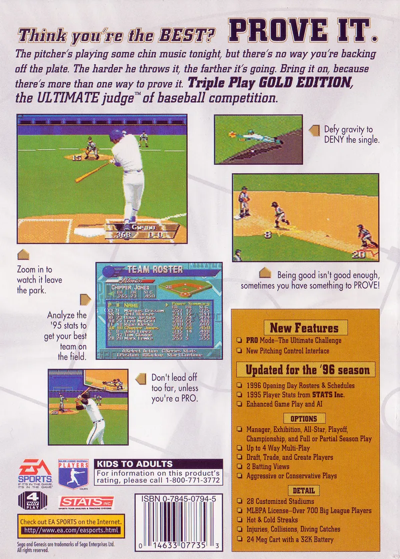 Triple Play: Gold Edition box back