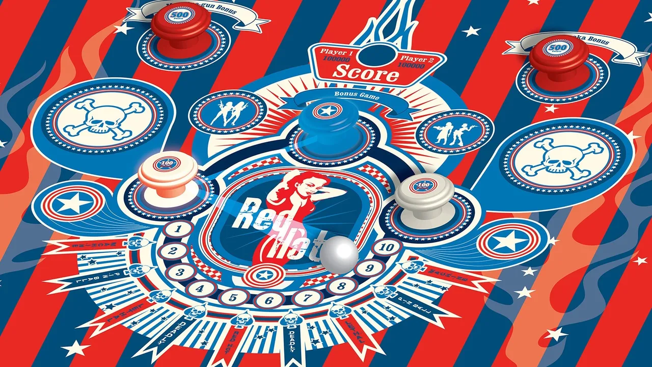 Backdrop artwork for Virtual Pinball
