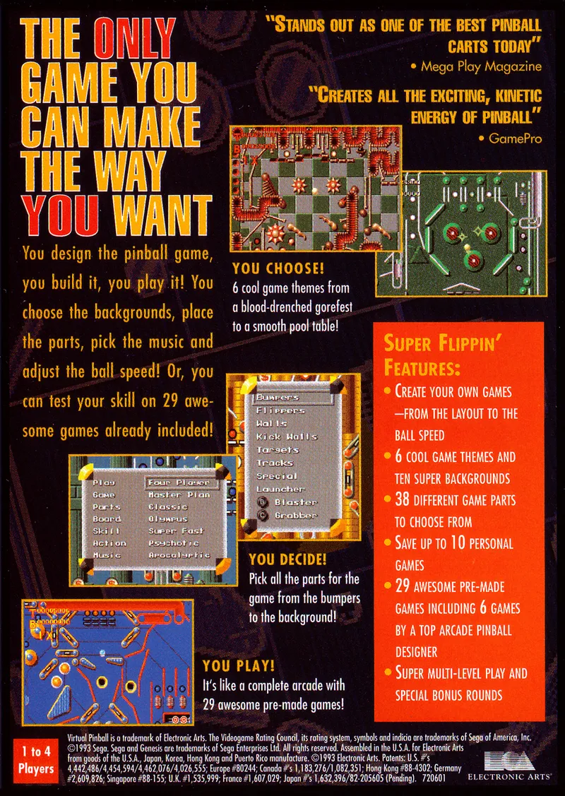 Virtual Pinball box back