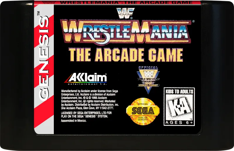 WWF WrestleMania: The Arcade Game cart
